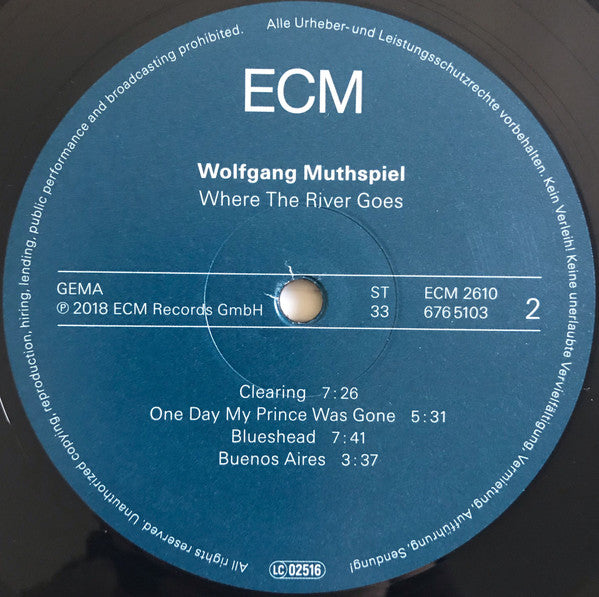 Wolfgang Muthspiel : Where The River Goes (LP, Album, 180)