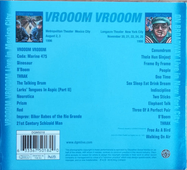 King Crimson : VROOOM VROOOM (2xCD, Comp, RE)