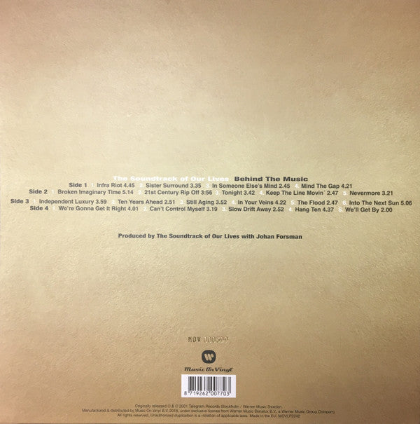 The Soundtrack Of Our Lives : Behind The Music (2xLP, Album, Ltd, Num, RE, Gol)