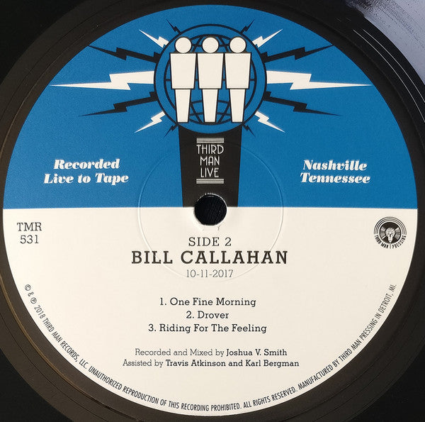 Bill Callahan : Live At Third Man Records (LP, Album)