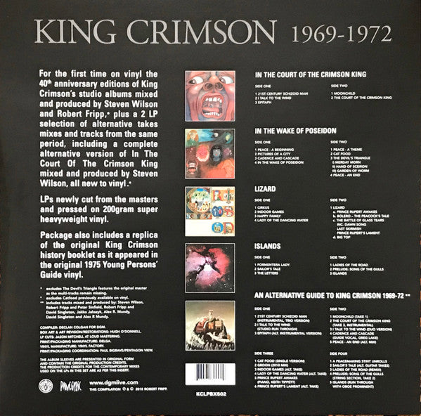 King Crimson : 1969-1972 (Box, Comp, Ltd + LP, Album, RE, RM, 200 + LP, Albu)