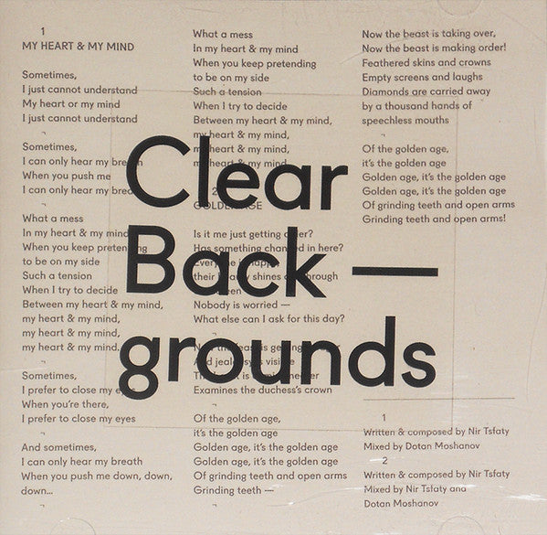 Noria (3) : Clear Back-Grounds (CD, Album)