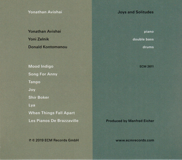 Yonathan Avishai : Joys And Solitudes (CD, Album)