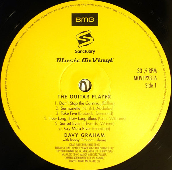 Davy Graham : The Guitar Player (LP, Album, RE, 180)
