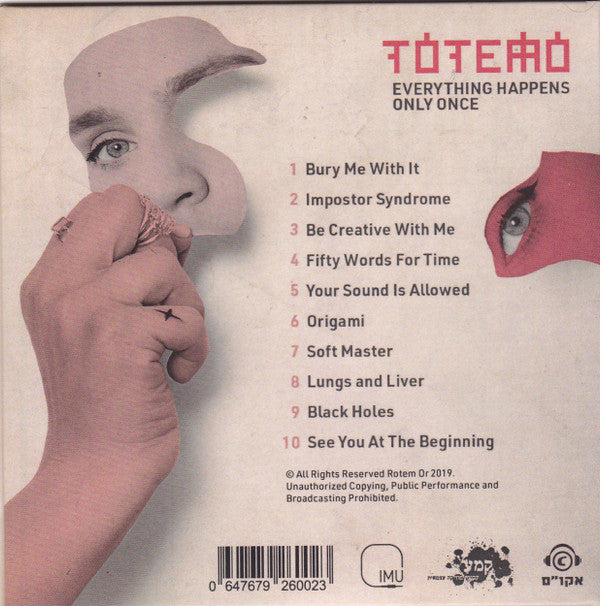 Totemo : Everything Happens Only Once (CD, Album)