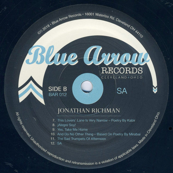 Jonathan Richman : SA! (LP, Album)