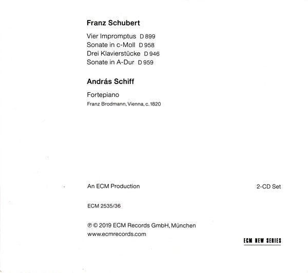 András Schiff, Franz Schubert : Sonatas & Impromptus (2xCD, Album)