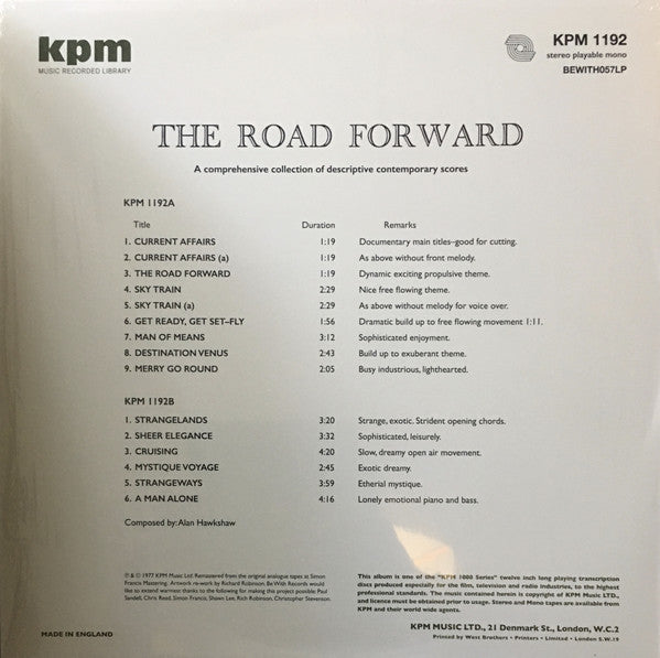 Alan Hawkshaw : The Road Forward (LP, Album, RE, RM, 180)