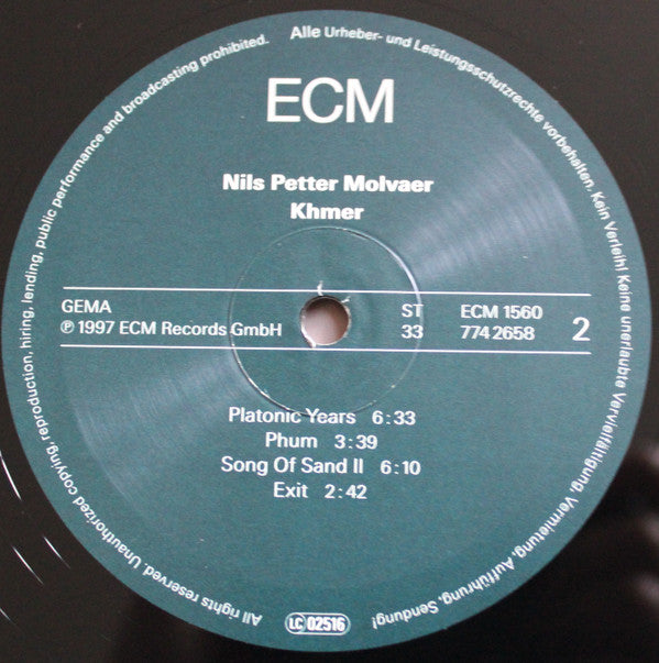 Nils Petter Molvær : Khmer (LP, Album, RE, 180)