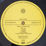 King Crimson : Three Of A Perfect Pair (LP, Album, RE, RM, 200)