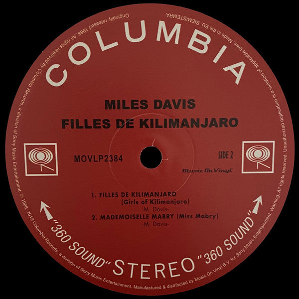 Miles Davis : Filles De Kilimanjaro (LP, Album, RE)