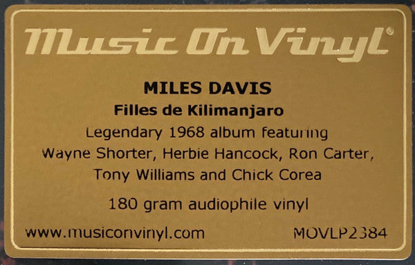 Miles Davis : Filles De Kilimanjaro (LP, Album, RE)