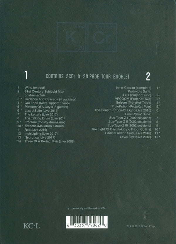 King Crimson : The Elements (2019 Tour Box) (2xCD, Comp)