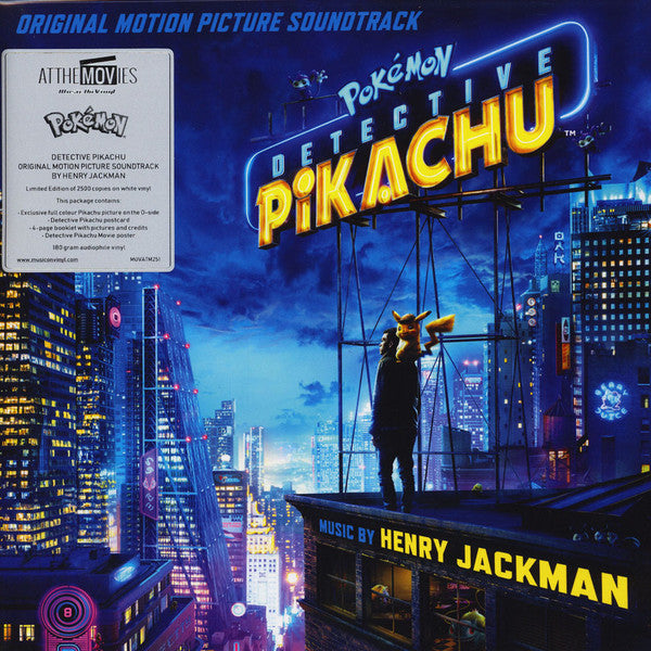 Henry Jackman : Pokémon Detective Pikachu (Original Motion Picture Soundtrack) (LP, Whi + LP, S/Sided, Etch, Whi + Album, Ltd, Num)