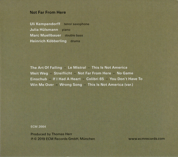 Julia Hülsmann Quartet : Not Far From Here (CD, Album)