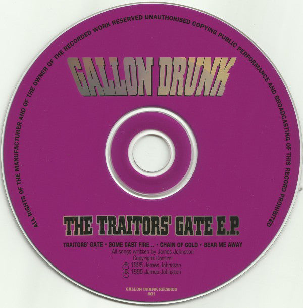Gallon Drunk : The Traitors' Gate E.P. (CD, EP, Num)