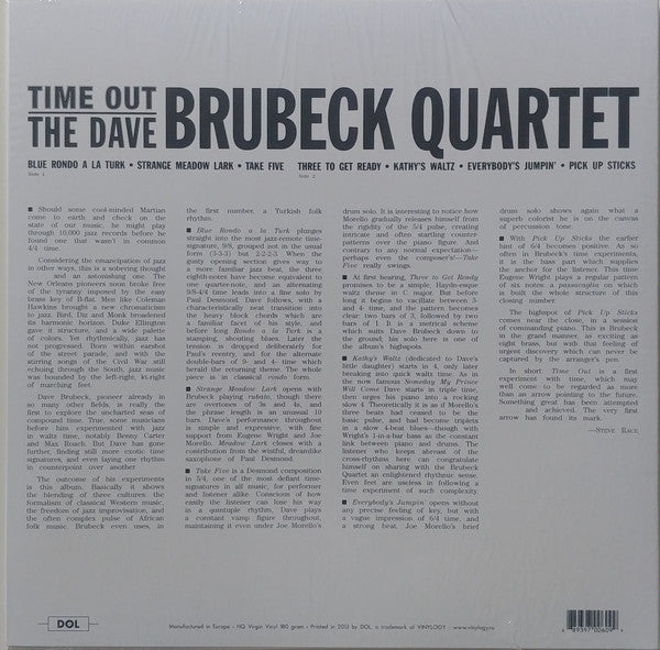The Dave Brubeck Quartet : Time Out (LP, Album, RE, Blu)