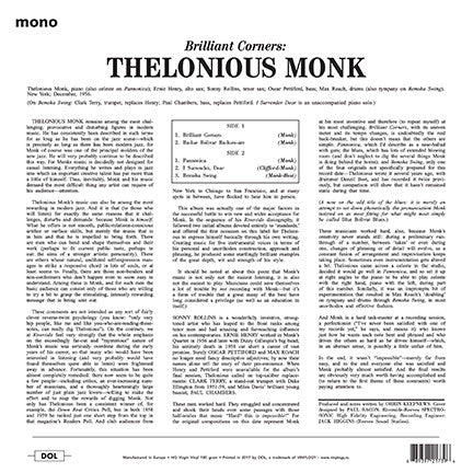 Thelonious Monk : Brilliant Corners (LP, Album, Mono, RE, 180)