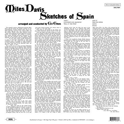 Miles Davis : Sketches Of Spain (LP, Album, RE, Blu)