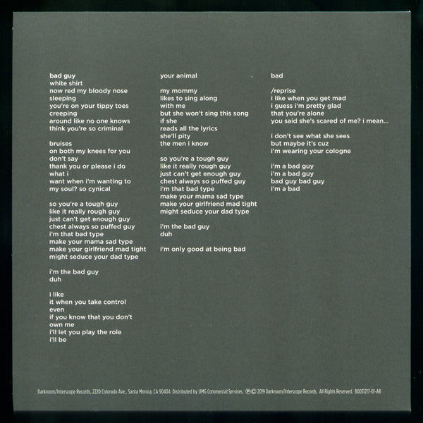 Billie Eilish : When We All Fall Asleep, Where Do We Go? (Box, Col + 7x7", Album)