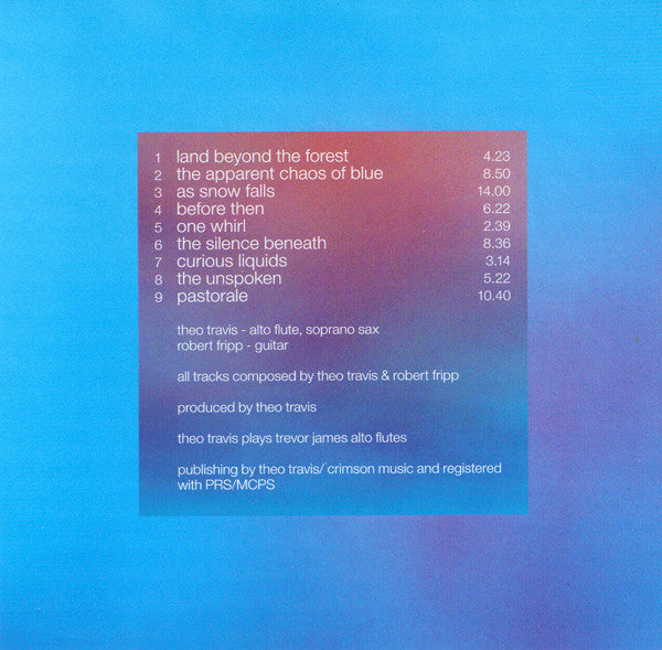 Travis & Fripp : Thread (CD, Album)