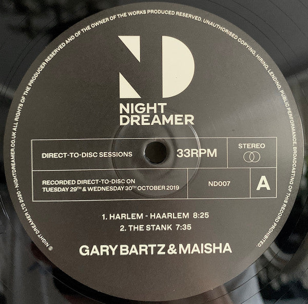 Gary Bartz And Maisha (3) : Night Dreamer Direct-to-Disc Sessions  (LP, Album, 180)