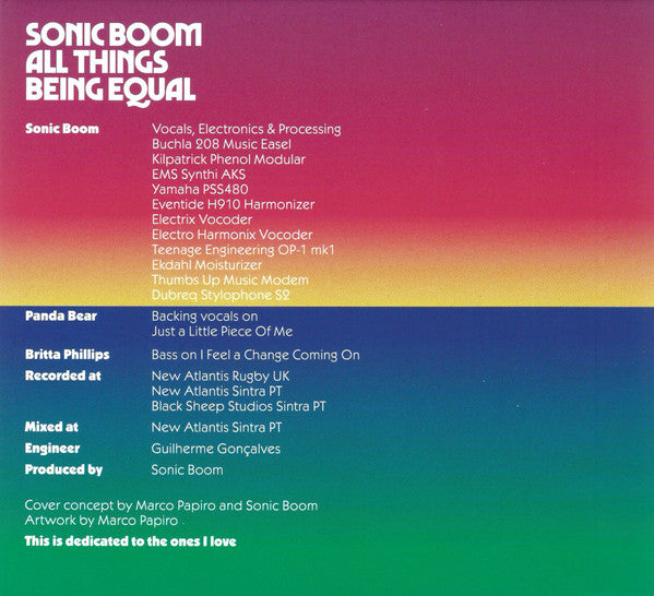 Sonic Boom (2) : All Things Being Equal (CD, Album)