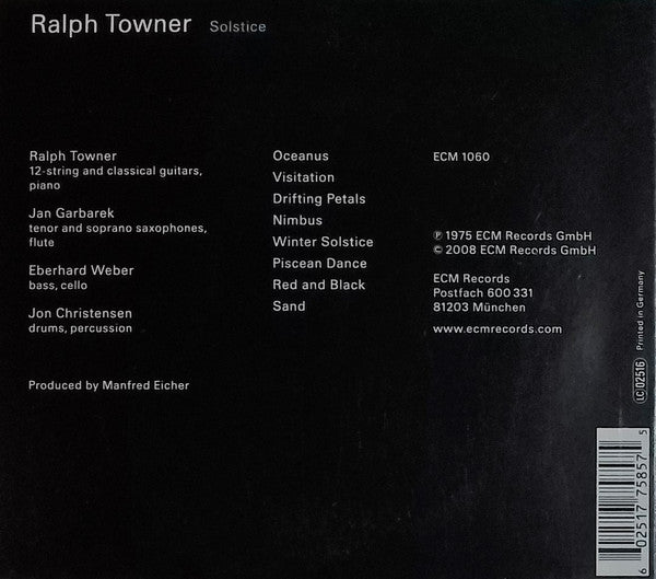 Ralph Towner : Solstice (CD, Album, RE, Car)