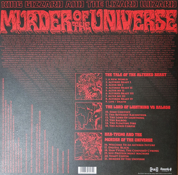 King Gizzard And The Lizard Wizard : Murder Of The Universe (LP, Album, RE, Ran)