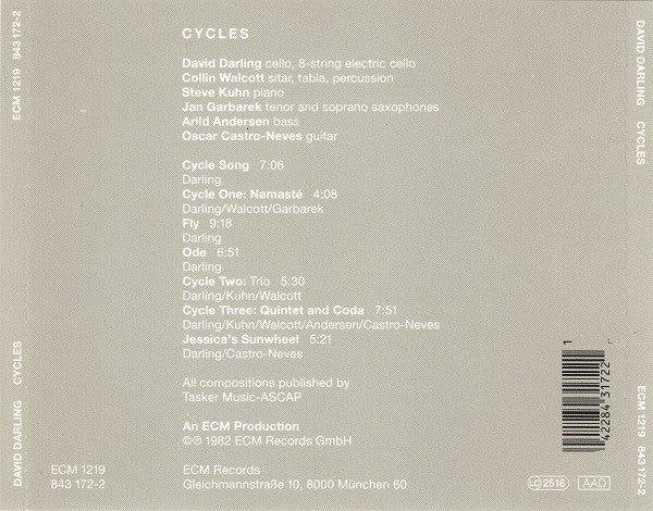 David Darling : Cycles (CD, Album, RE)