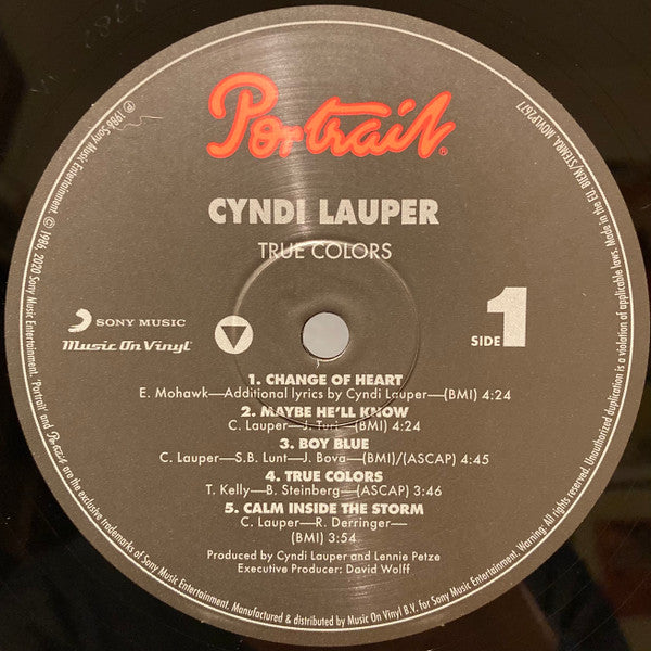 Cyndi Lauper : True Colors (LP, Album, RE)