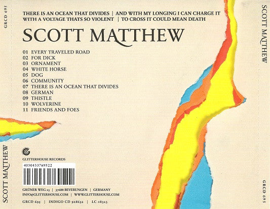 Scott Matthew : There  Is An Ocean That Divides, And With My Longing I Can Charge It, With A Voltage That's So Violent, To Cross It Could Mean Death (CD, Album)