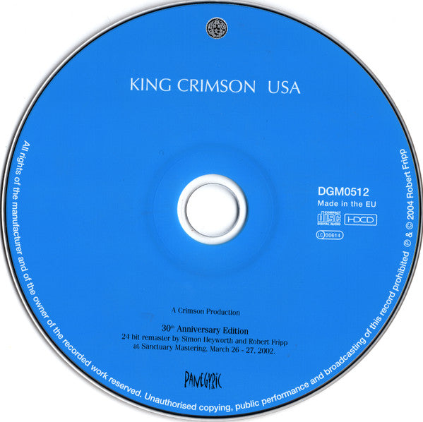 King Crimson : USA (HDCD, Album, RE, RM)