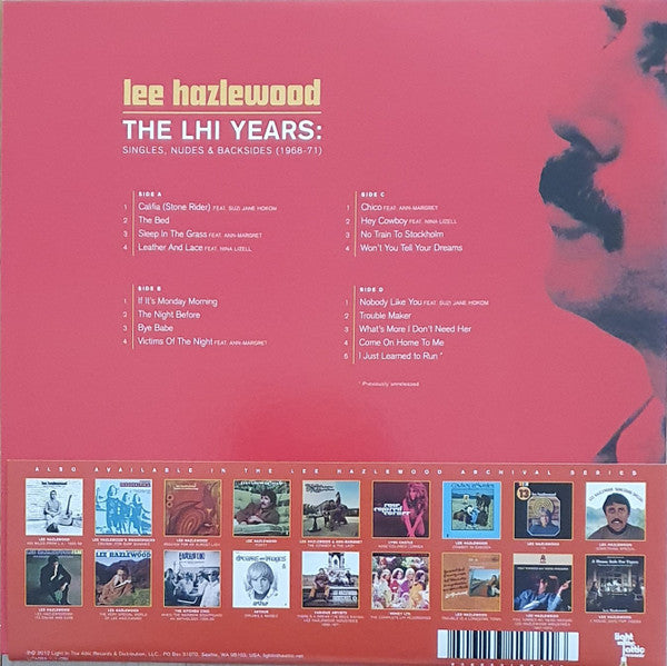 Lee Hazlewood : The LHI Years: Singles, Nudes & Backsides (1968-71) (LP, Gol + LP, Red + Comp, Ltd, RE)