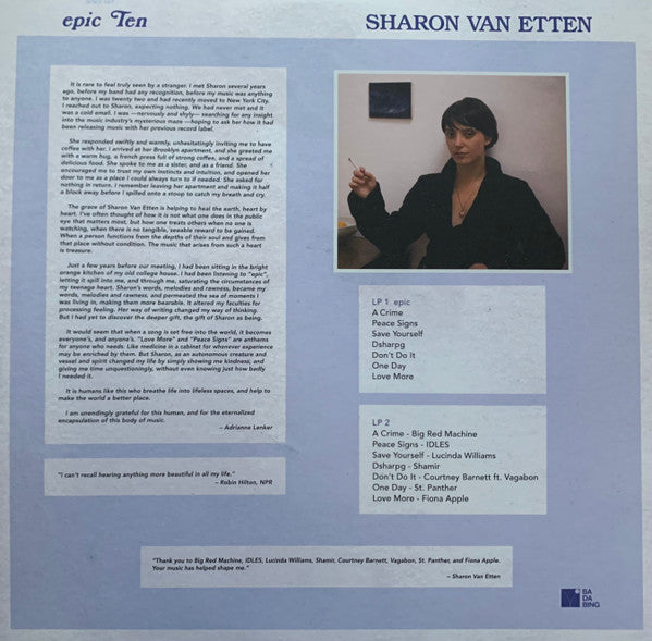 Sharon Van Etten : Epic Ten (LP, Blu + LP, Ora + Album, RE)