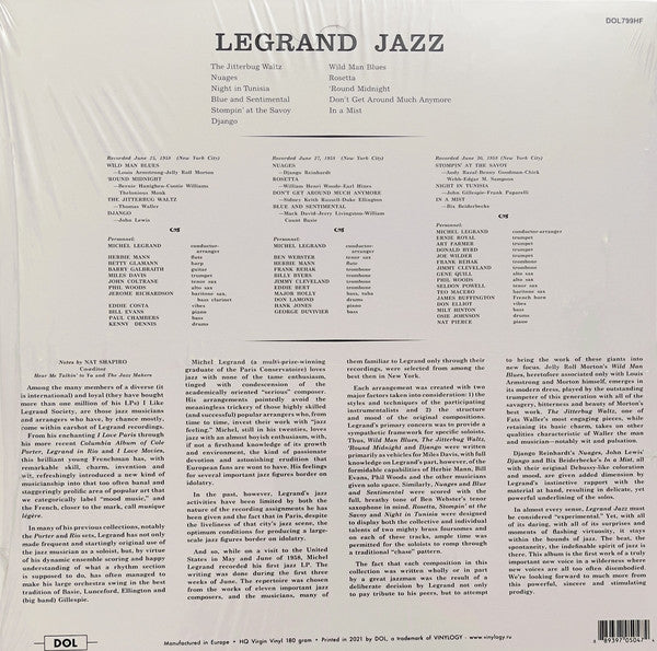 Michel Legrand : Legrand Jazz (LP, Album, RE)