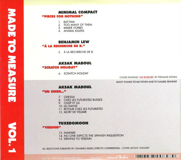 Various : Made To Measure Vol. 1 (CD, Album, RE, RM, Dig)