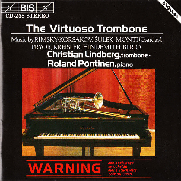 Christian Lindberg / Roland Pöntinen : The Virtuoso Trombone (CD, Album, RE)