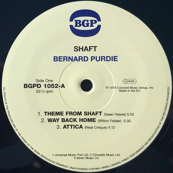 Bernard Purdie : Shaft (LP, Album, RE, Yel)