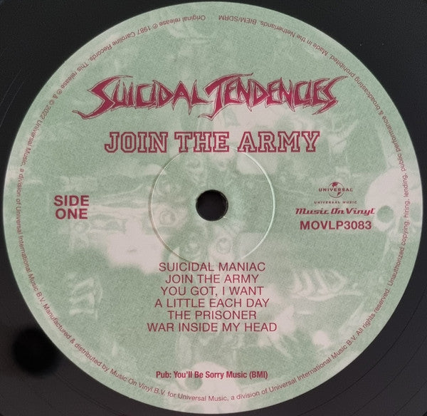 Suicidal Tendencies : Join The Army (LP, Album, RE, 180)