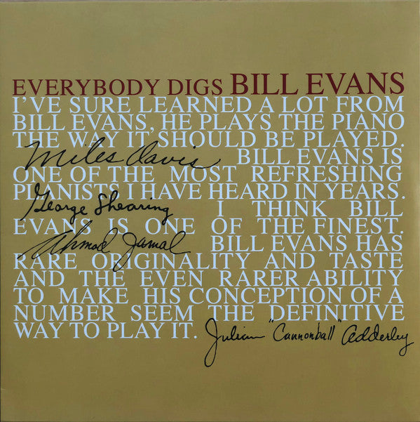 The Bill Evans Trio : Everybody Digs Bill Evans (LP, Album, Ltd, RE, cle)