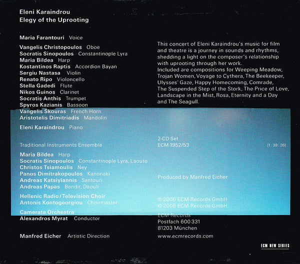 Eleni Karaindrou : Elegy Of The Uprooting (2xCD, Album)