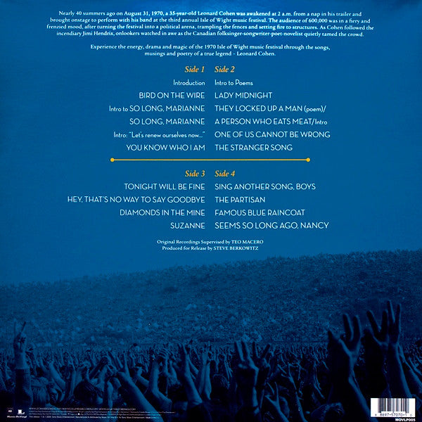 Leonard Cohen : Live At The Isle Of Wight 1970 (2xLP, Album, RE, 180)