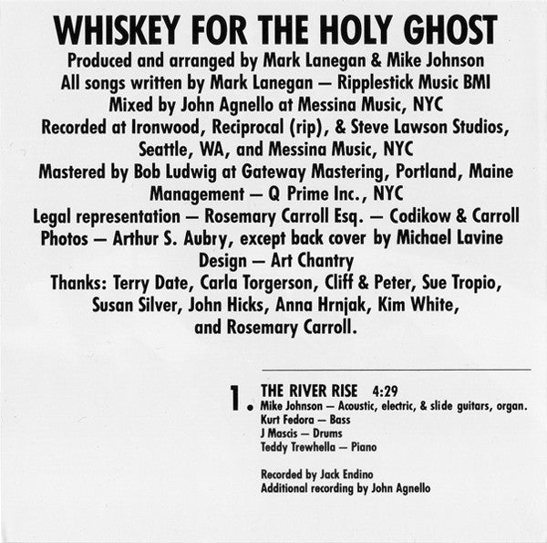 Mark Lanegan : Whiskey For The Holy Ghost (CD, Album, RE)