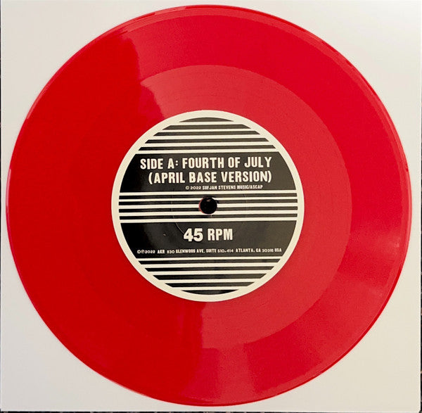 Sufjan Stevens : Fourth Of July (7", Single, Ltd, Red)