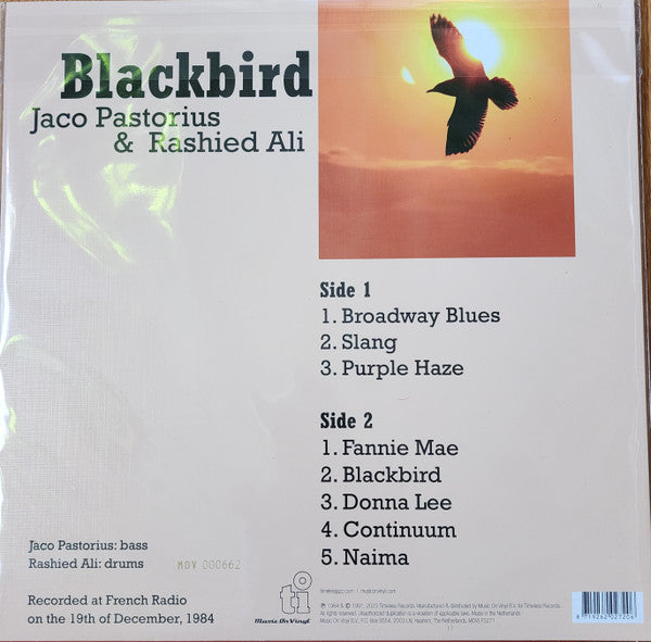 Jaco Pastorius & Rashied Ali : Blackbird (LP, Ltd, Num, RE, Yel)