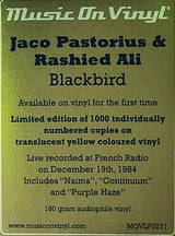 Jaco Pastorius & Rashied Ali : Blackbird (LP, Ltd, Num, RE, Yel)