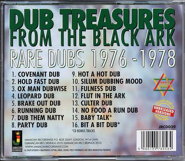 Lee Perry : Dub Treasures From The Black Ark (Rare Dubs 1976-1978) (CD, Comp)