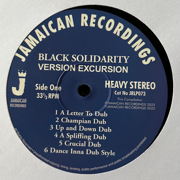 Various : Black Solidarity Version Excursion (LP, Album, Comp)