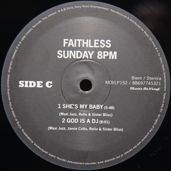 Faithless : Sunday 8PM (2x12", Album, RE)